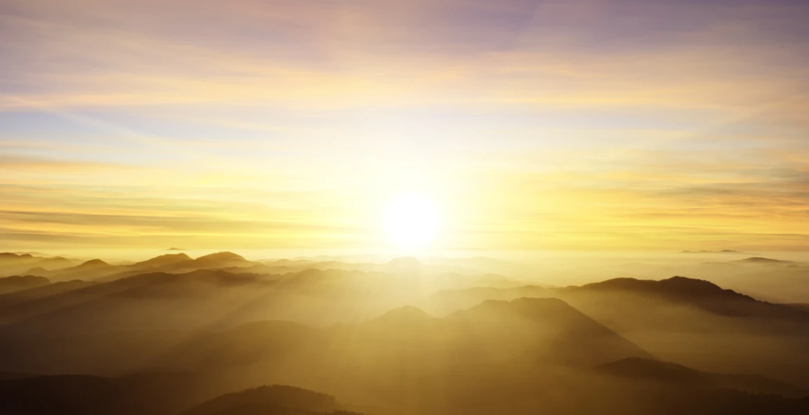 panorama zachód słońca